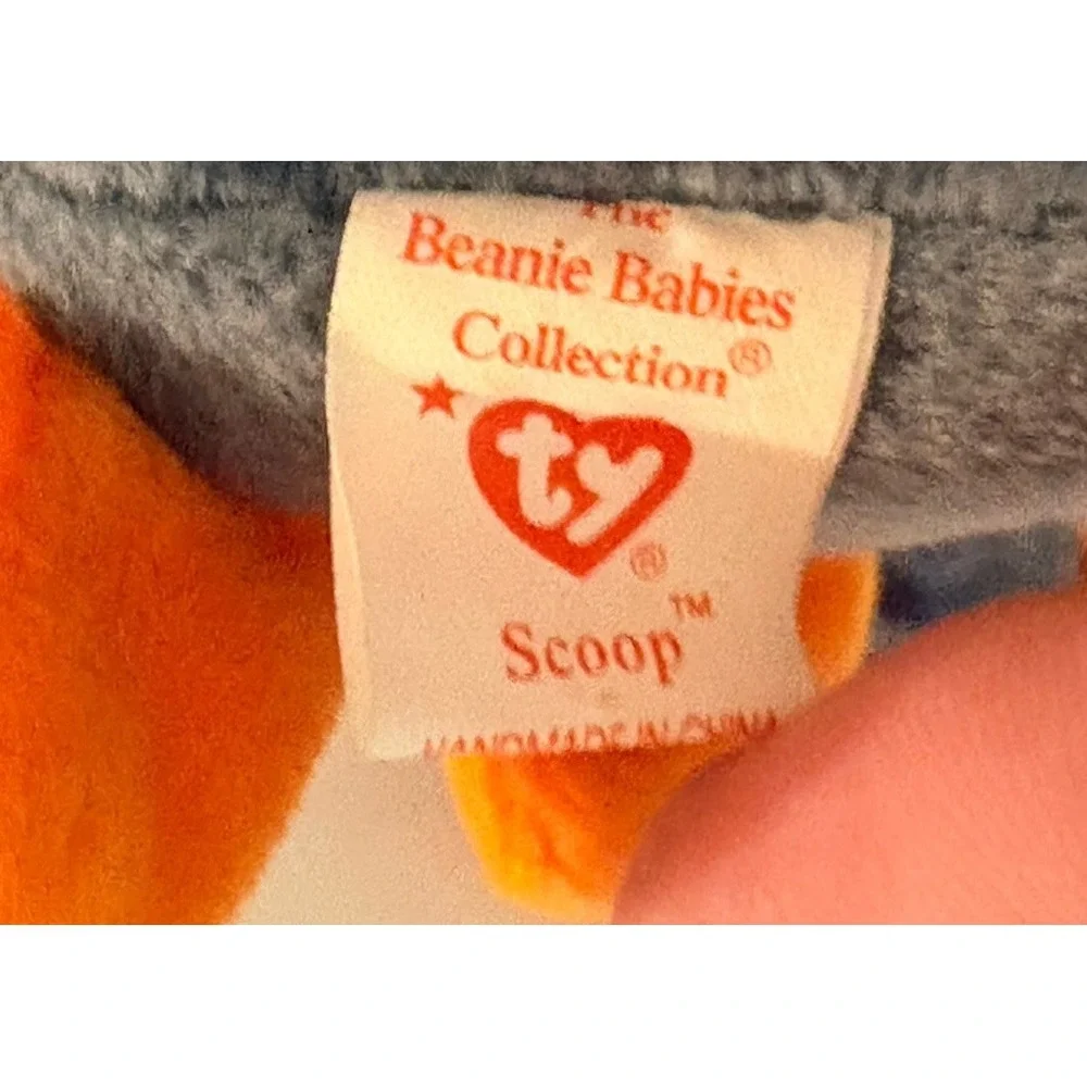 Vtg Ty Beanie Babies Scoop Pelican Lot Mom & Twins Teenie Babies 1993 1996 NWT
